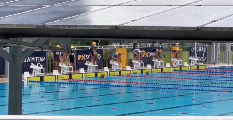 Modern swimming pool facility
