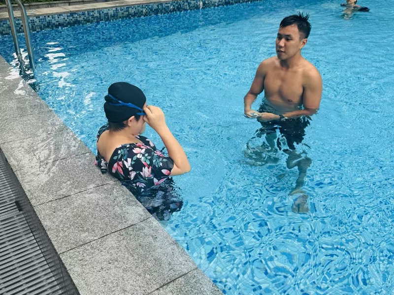 Group swimming lessons